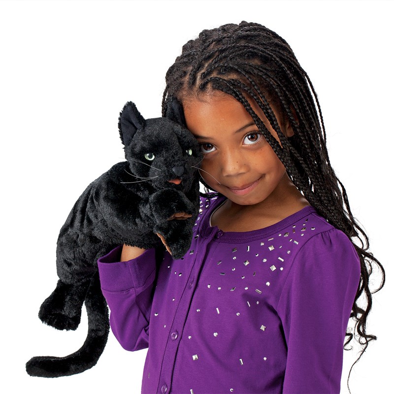 Folkmanis Black Cat Hand Puppet Folkmanis Black Cat Hand Puppet - Produktbild 4