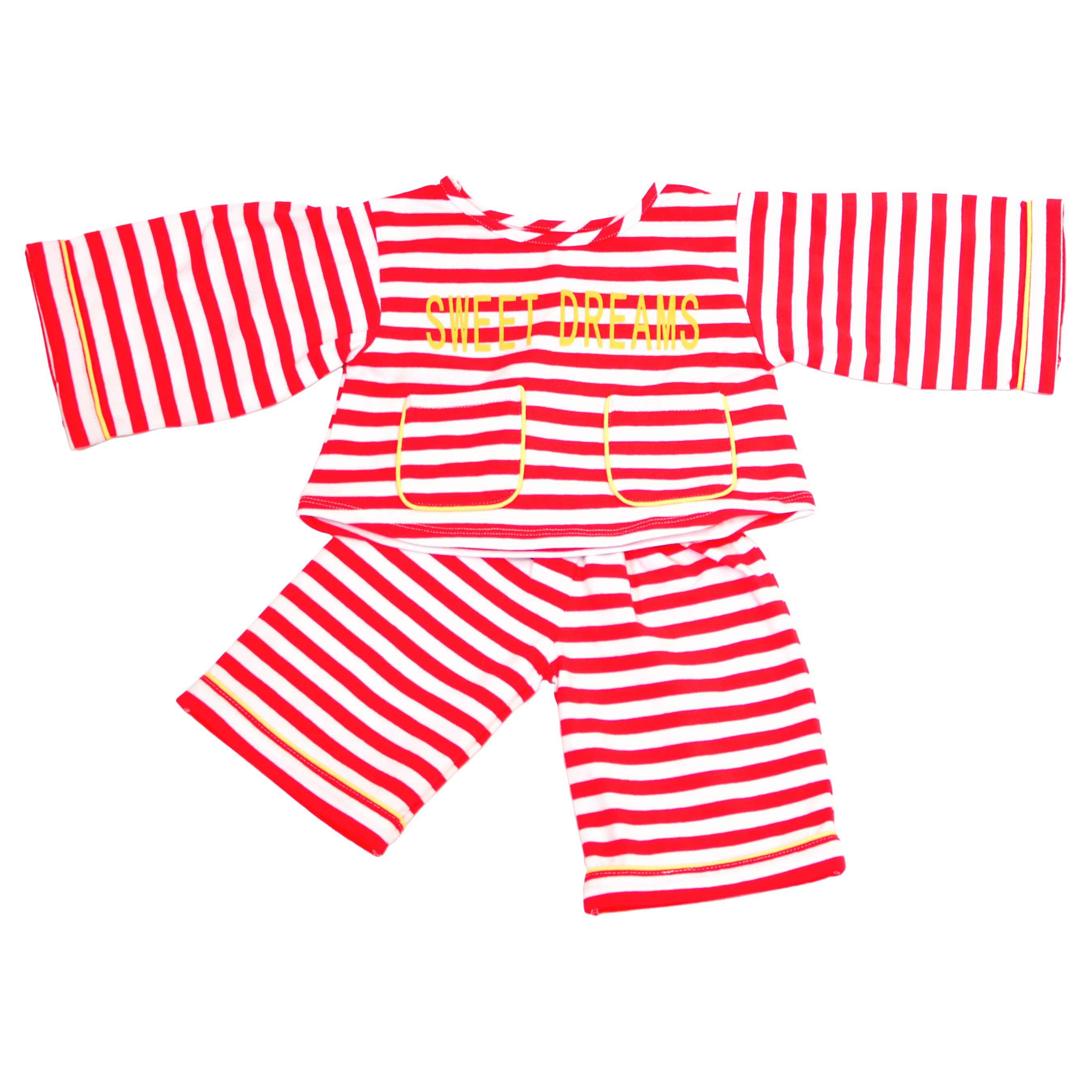 Living Puppets red-white striped pyjama (for hand puppets 65 cm)