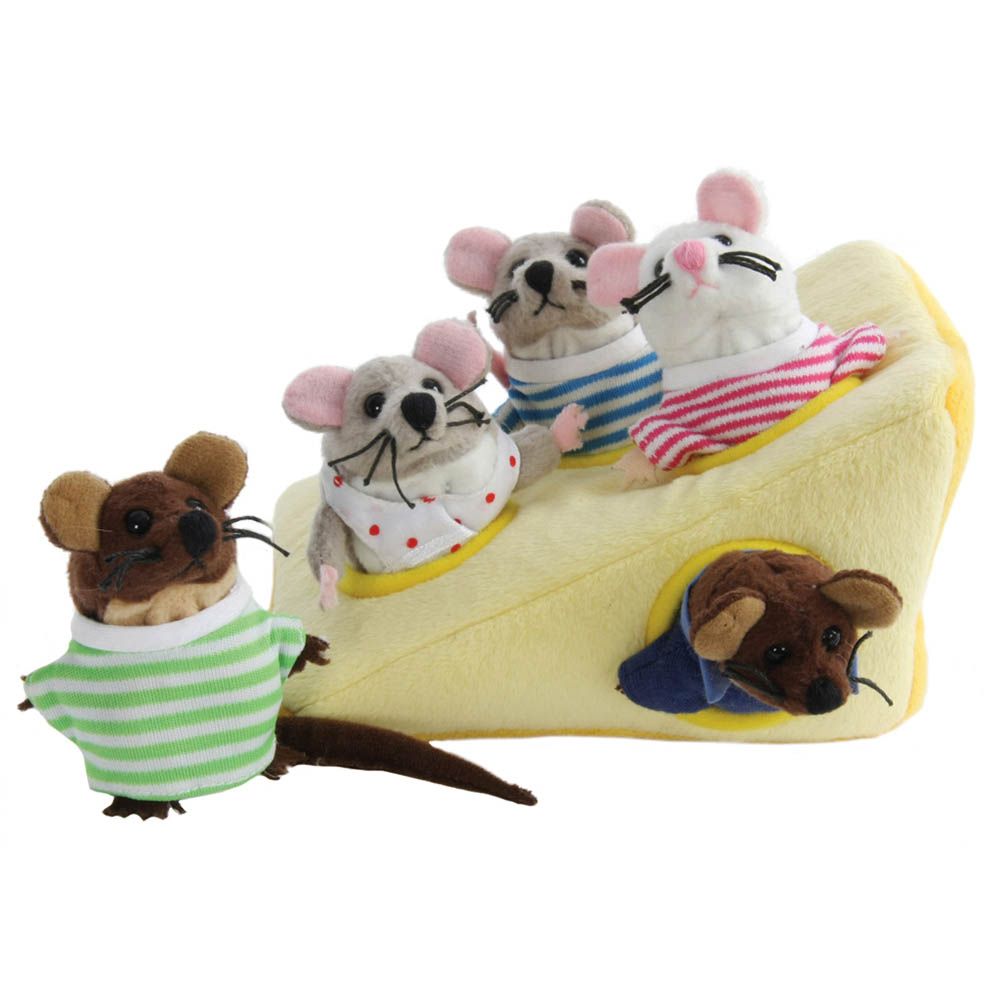 Familie Maus im Käsestück - Fingerpuppen Set - Puppet Company - Produktbild 2