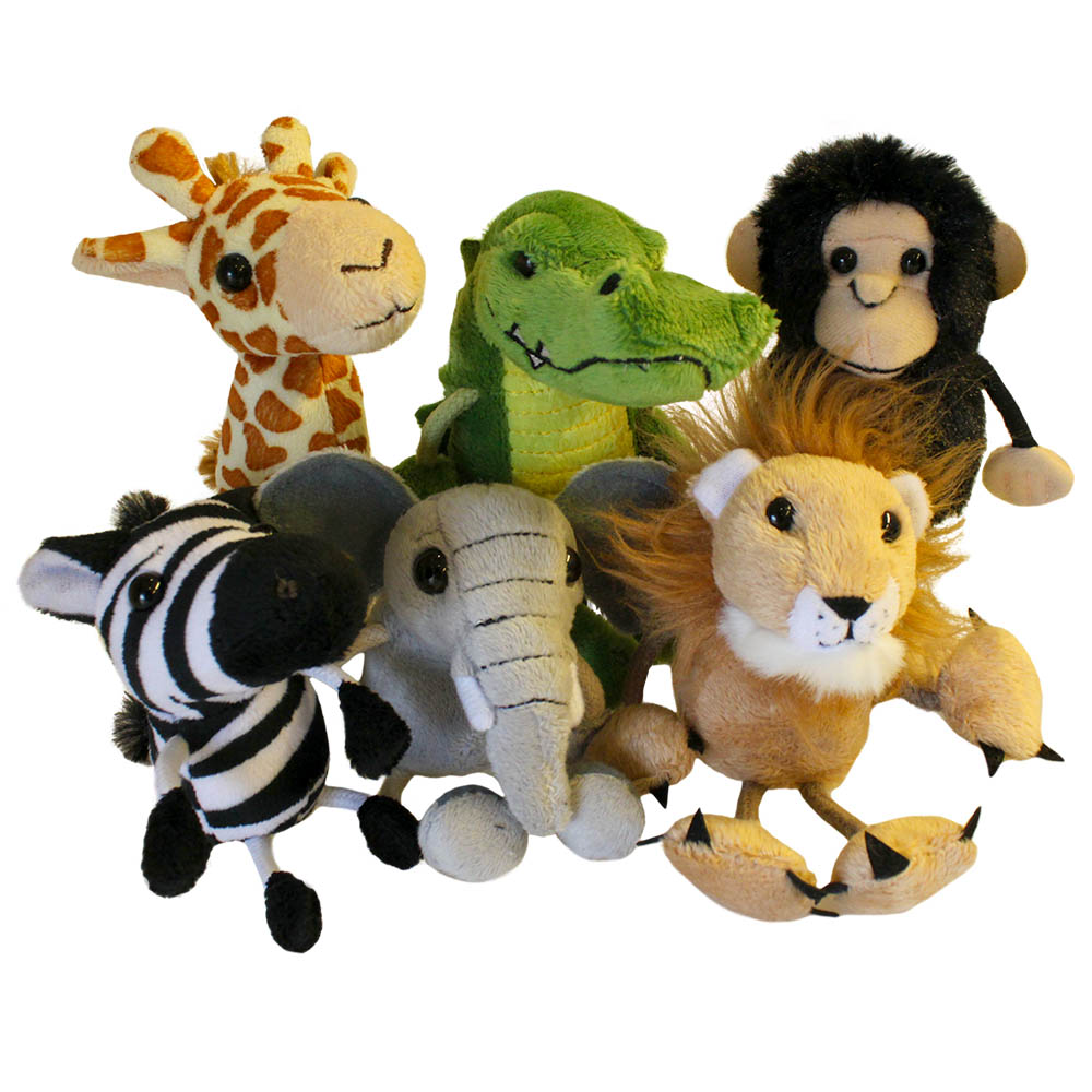 Afrikanische Wildtiere Fingerpuppen Set - Puppet Company