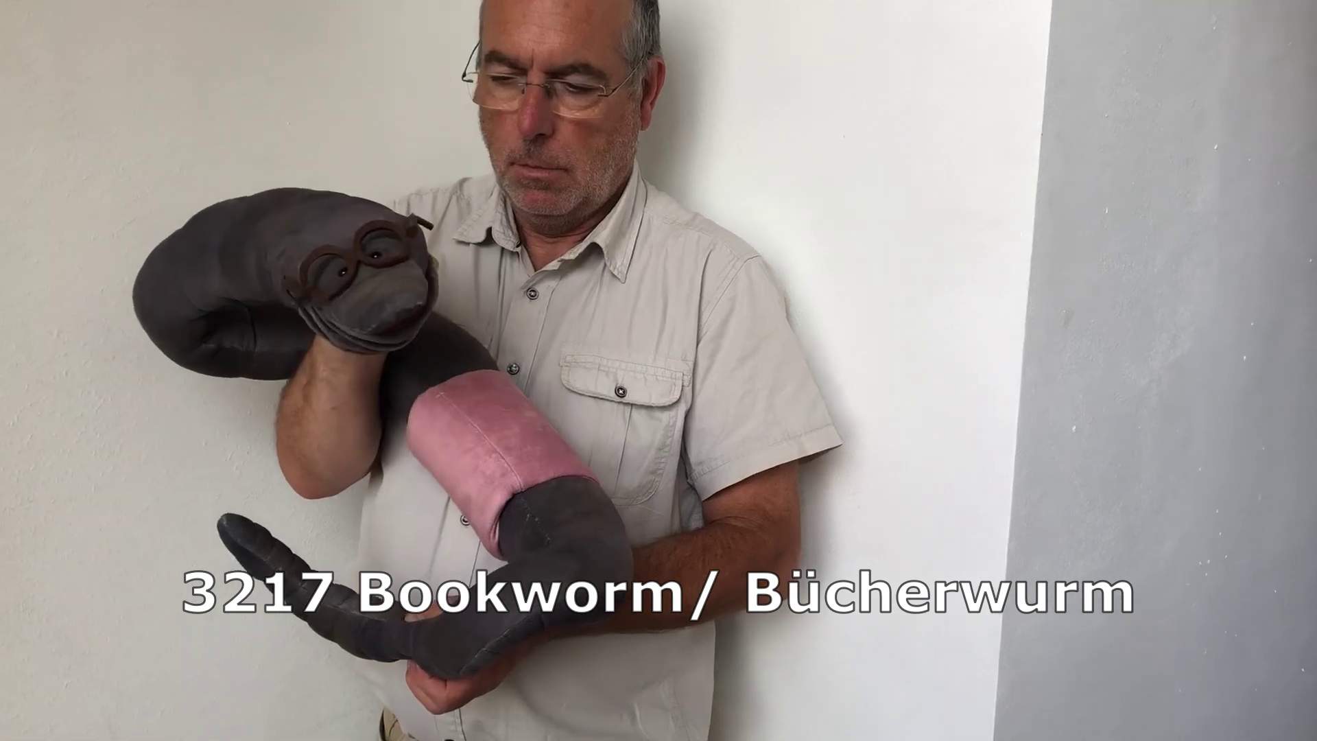 Folkmanis Handpuppe Bücherwurm Demo