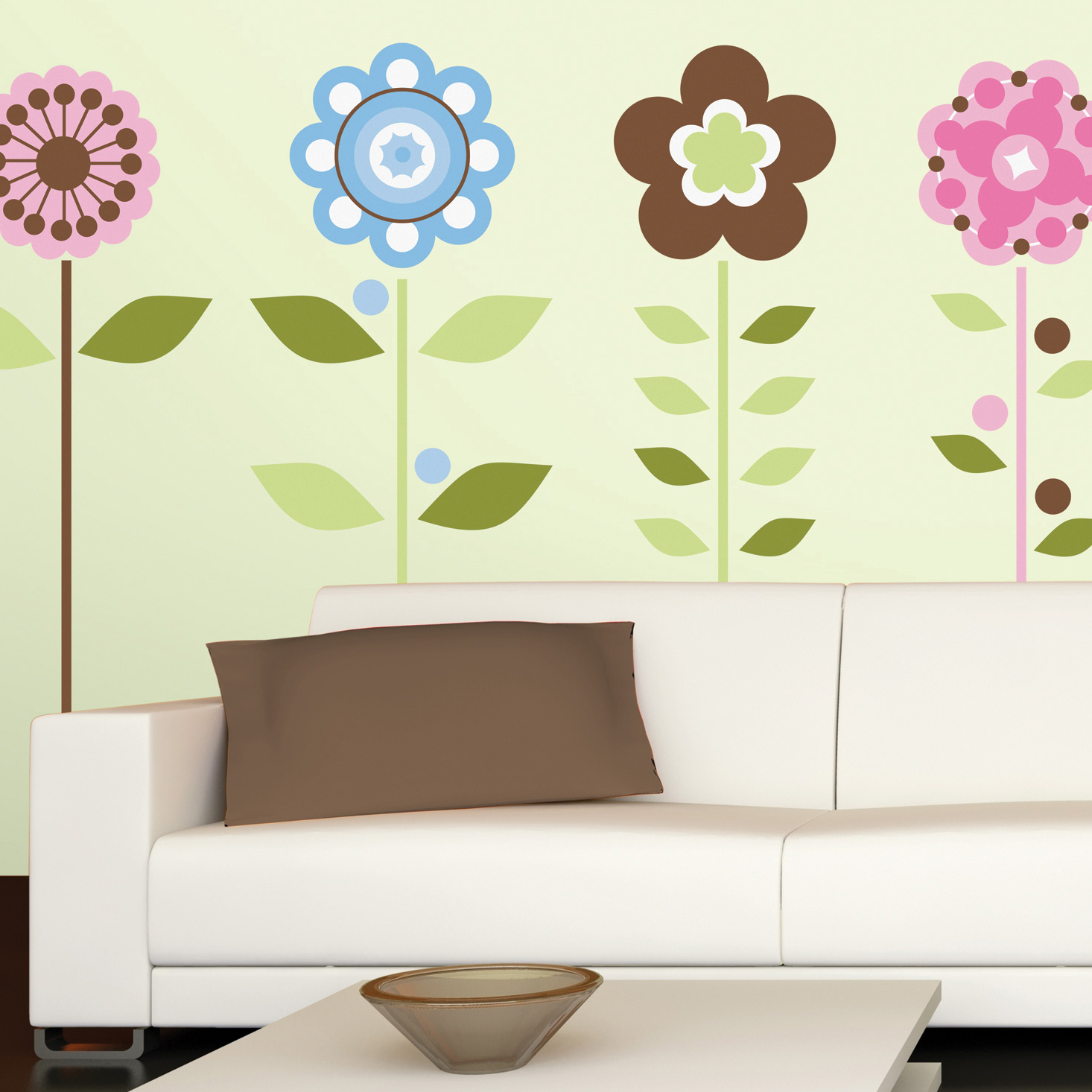 Growing flowers mural - RoomMates