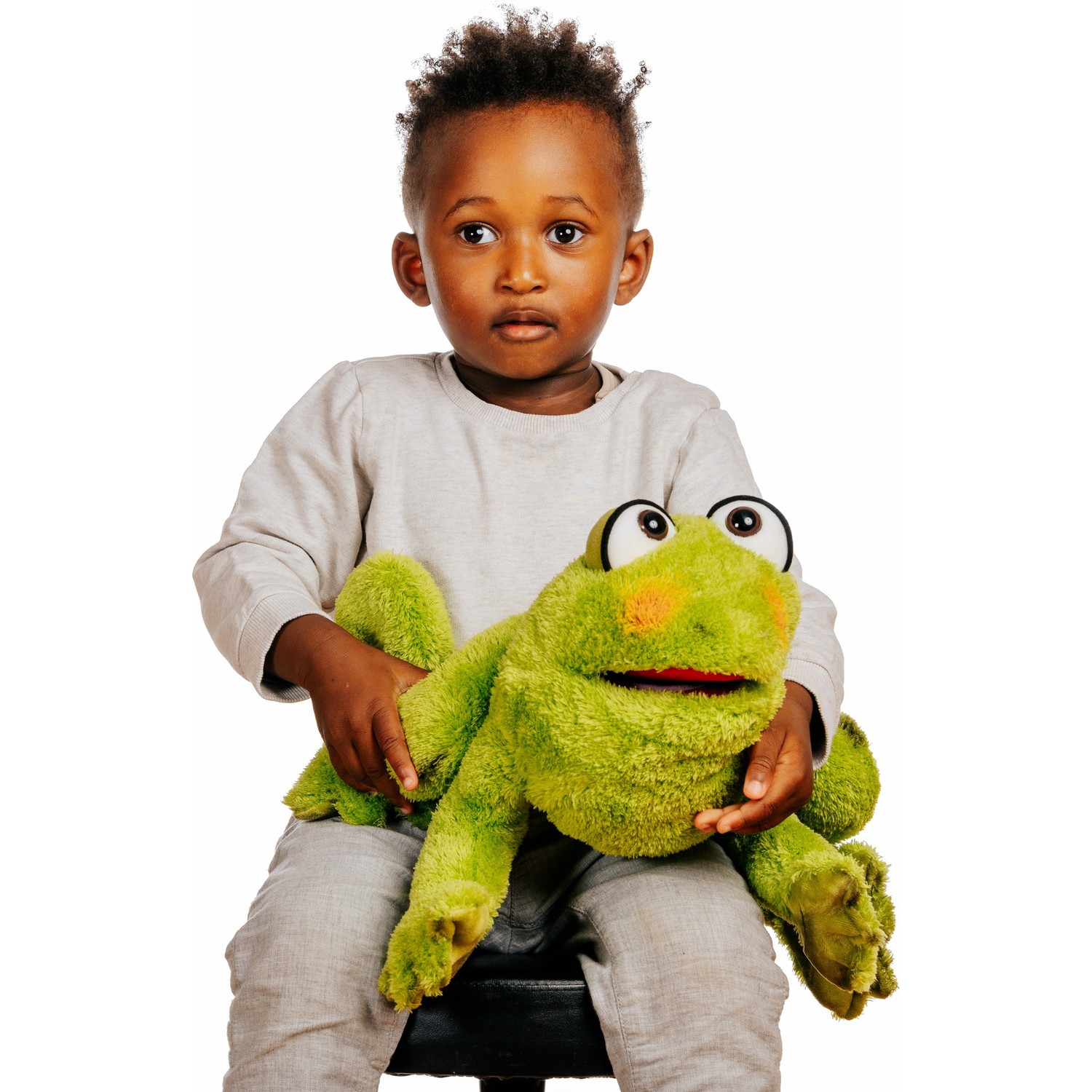 Living Puppets Handpuppe Rolf der Frosch - im Spiel mit einem Kind