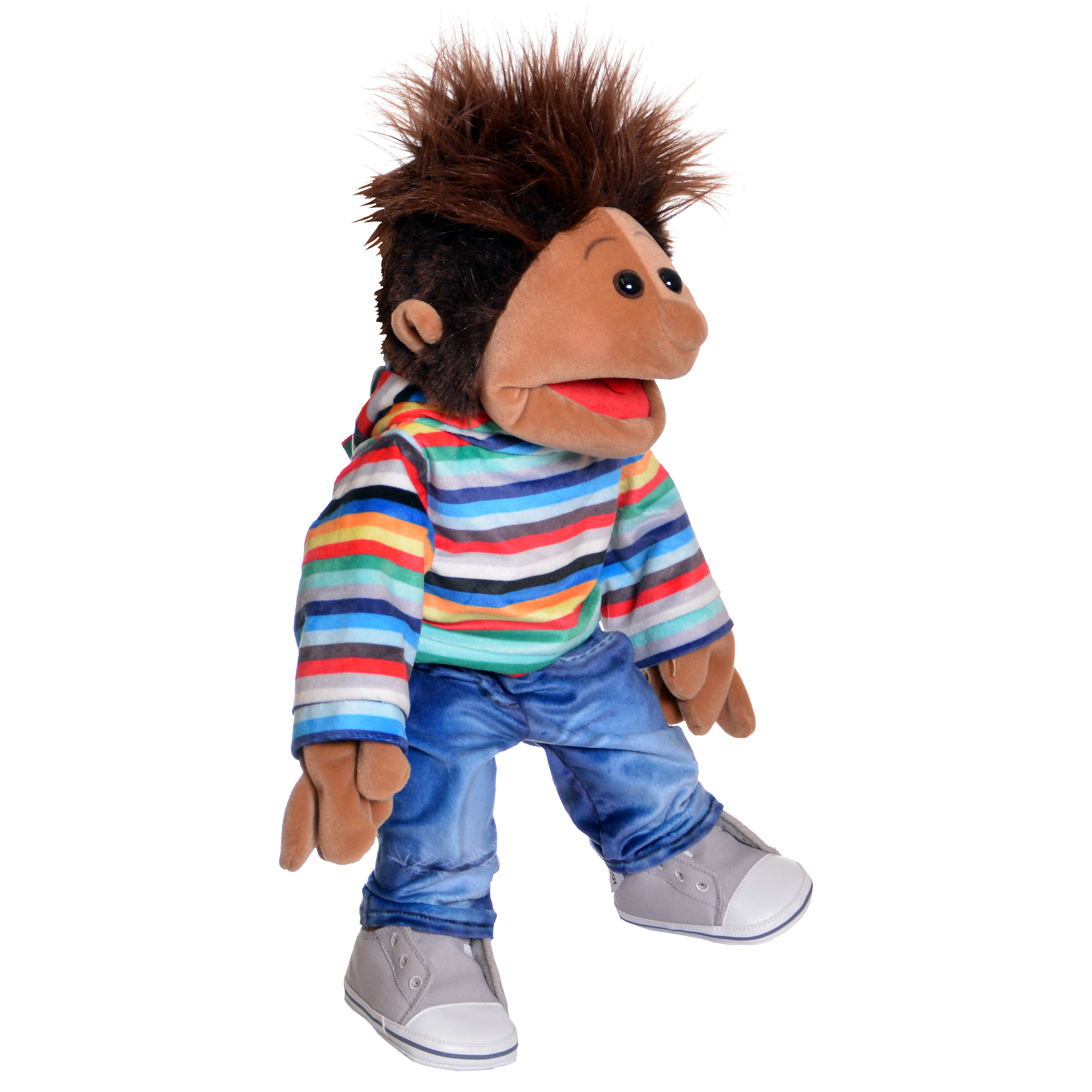 Living Puppets hand puppet Johann in side view with open moving mouth