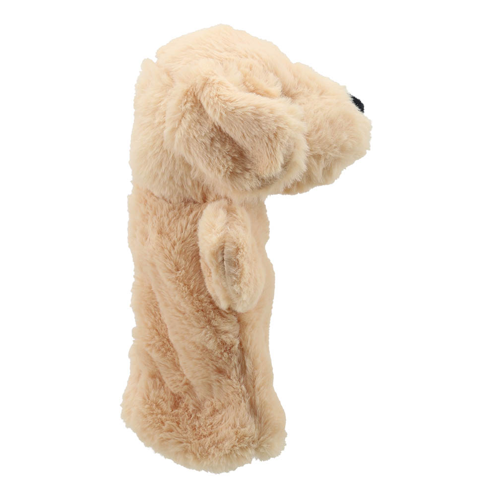 The Puppet Company Baby-Handpuppe Labrador Retriever, beige Hunde-Handpuppe, Seitenansicht von rechts