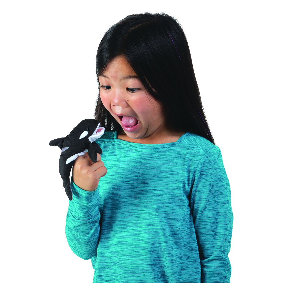 Folkmanis Mini Orca Finger Puppet Folkmanis Mini Orca Finger Puppet - Produktbild 4