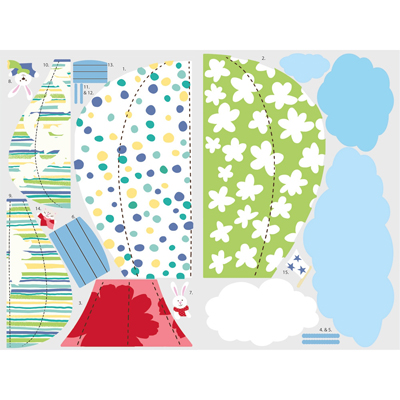 Hot Air Balloons Peel & Stick Giant Wall Decals - RoomMates for KiDS Hot Air Balloons Peel & Stick Giant Wall Decals - RoomMates for KiDS - Produktbild 2