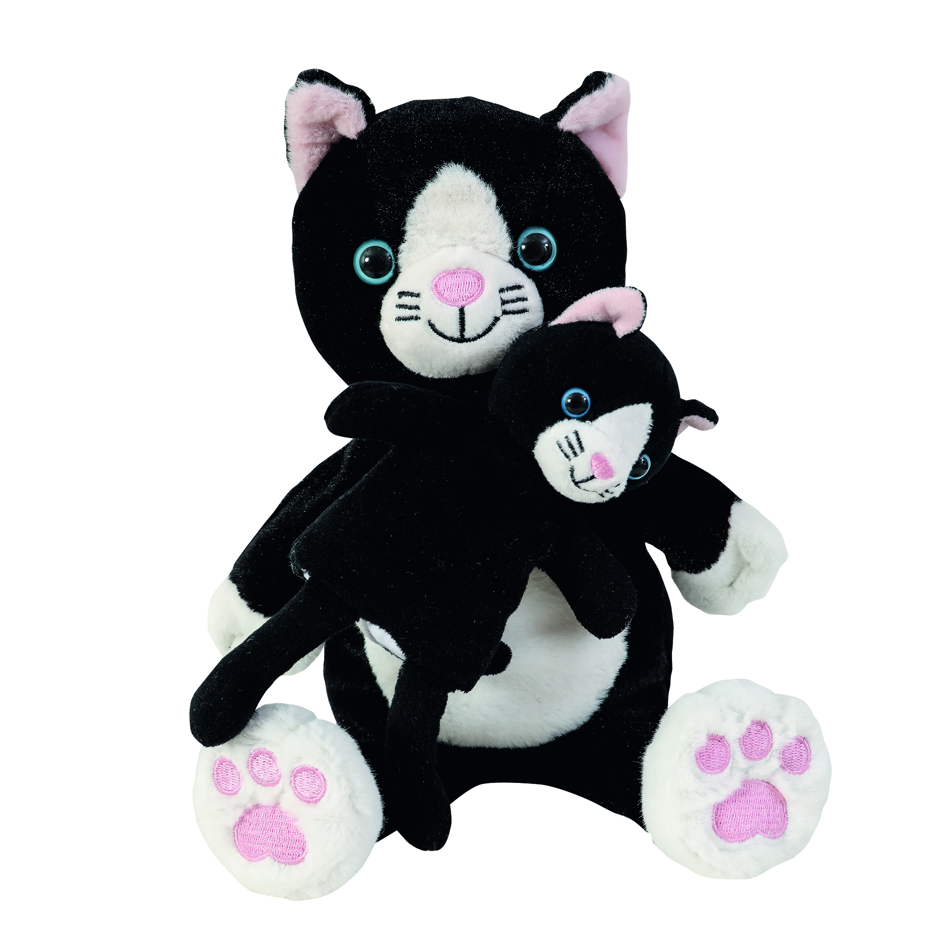 Stories hand puppet cat Cara and finger puppet Mimi - by Beleduc