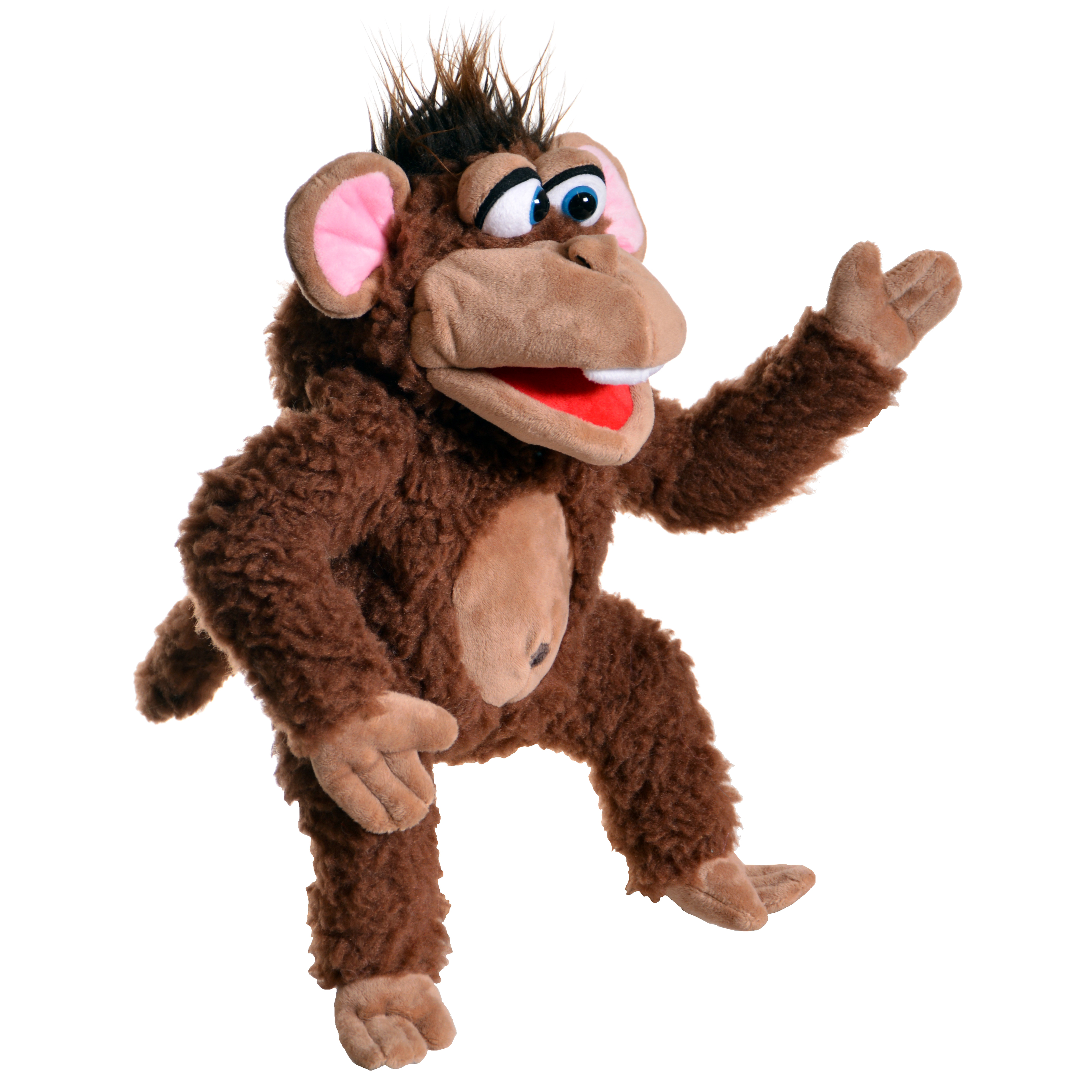 Living Puppets Handpuppe Fuzius Affe in der Seitenansicht, winkend
