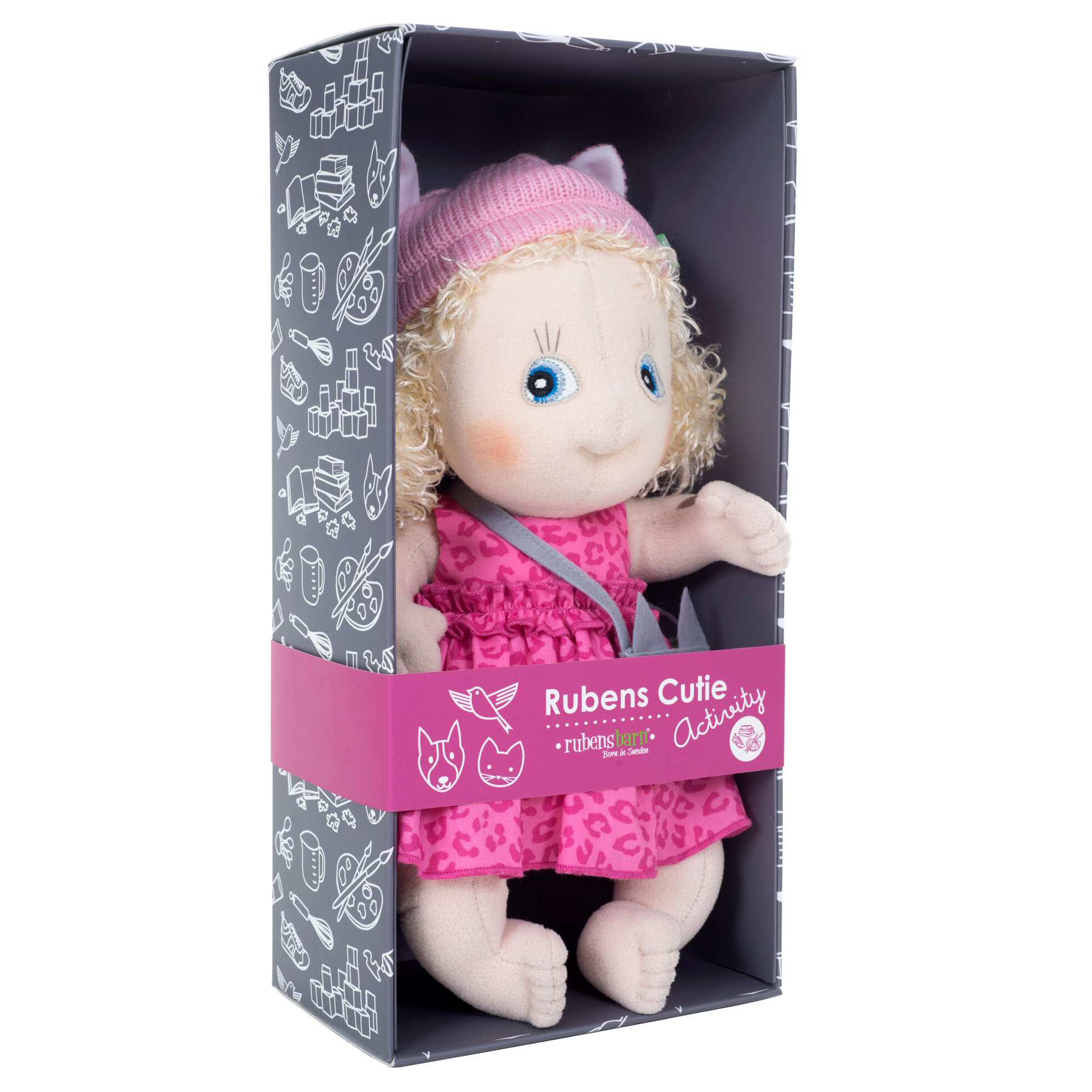 Rubens Cutie Activity doll Emelie in the gift packaging