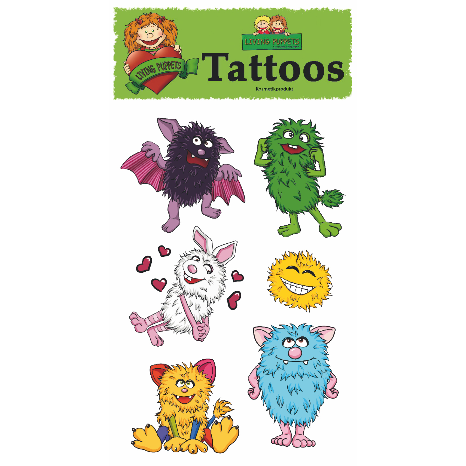 Living Puppets tattoos Monster to go!