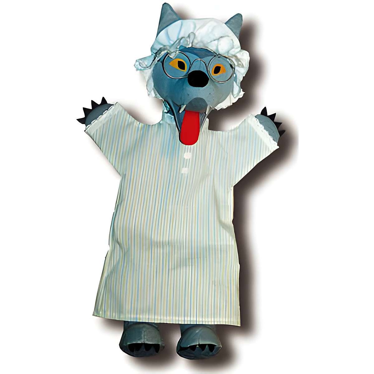 Kasperlepuppe Wolf verkleidet klein Handpuppe - munabo