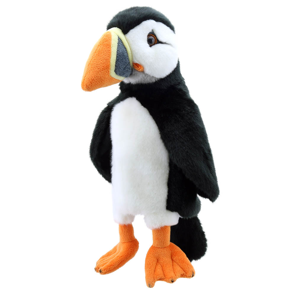 Long sleeved hand puppet puffin - Puppet Company