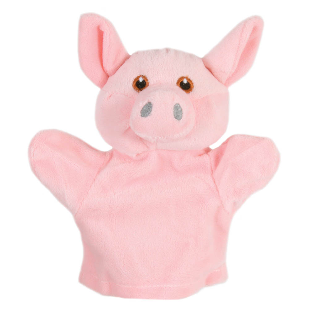 The Puppet Company Baby-Handpuppe Schwein, rosa Handpuppe mit grauer Rüsselzeichnung