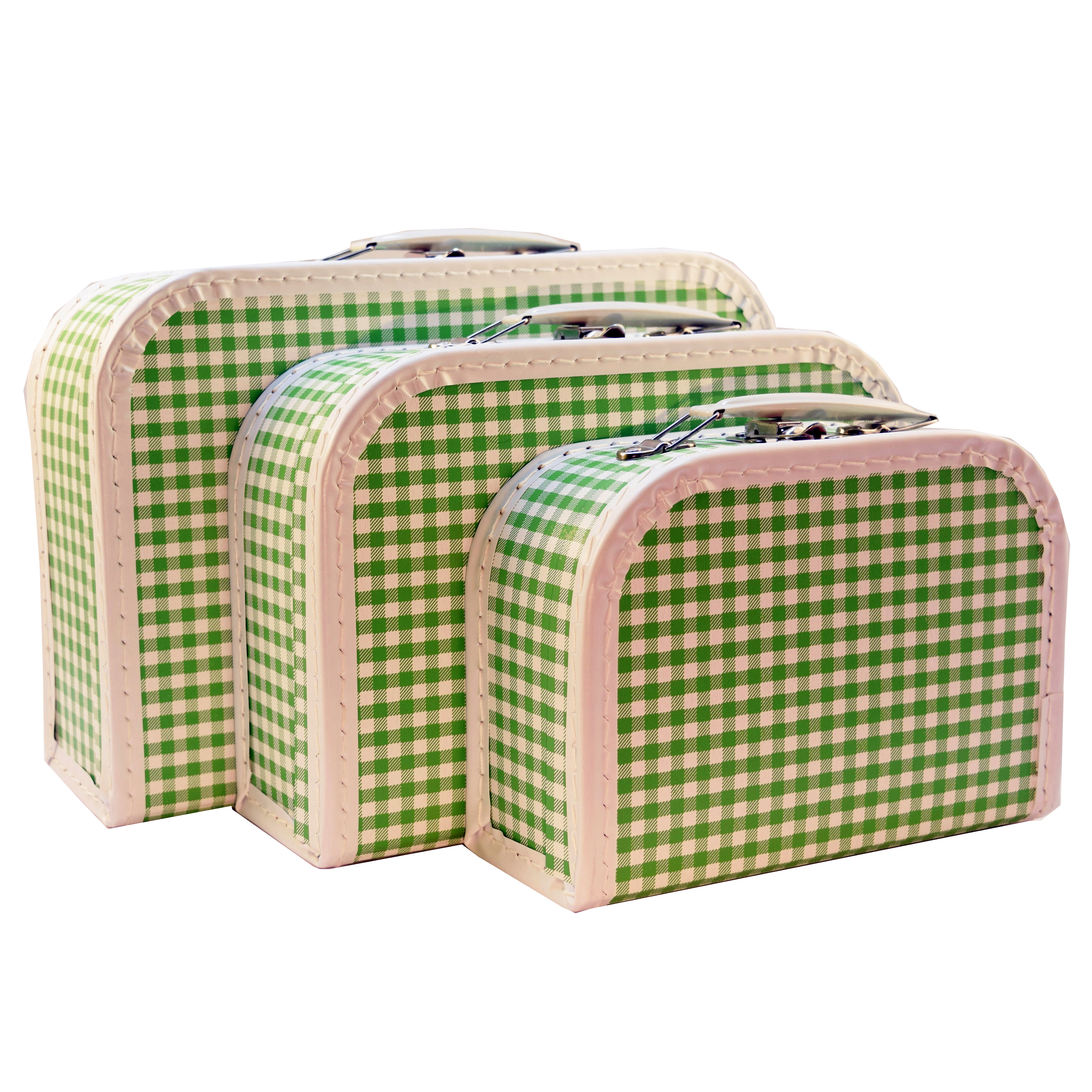 KERSA children’s suitcase set 3 pcs. diamonds, green