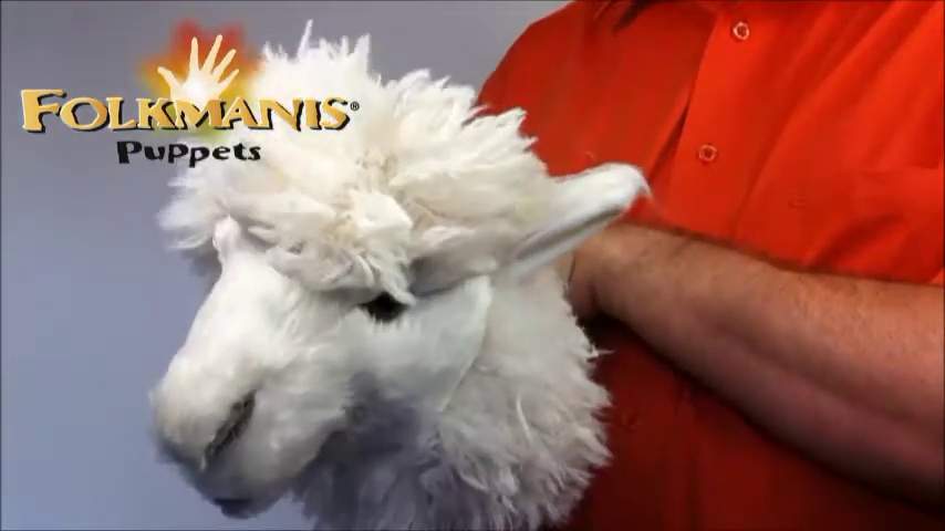 Folkmanis Handpuppe Alpaka (Stage Puppet) Demo 2
