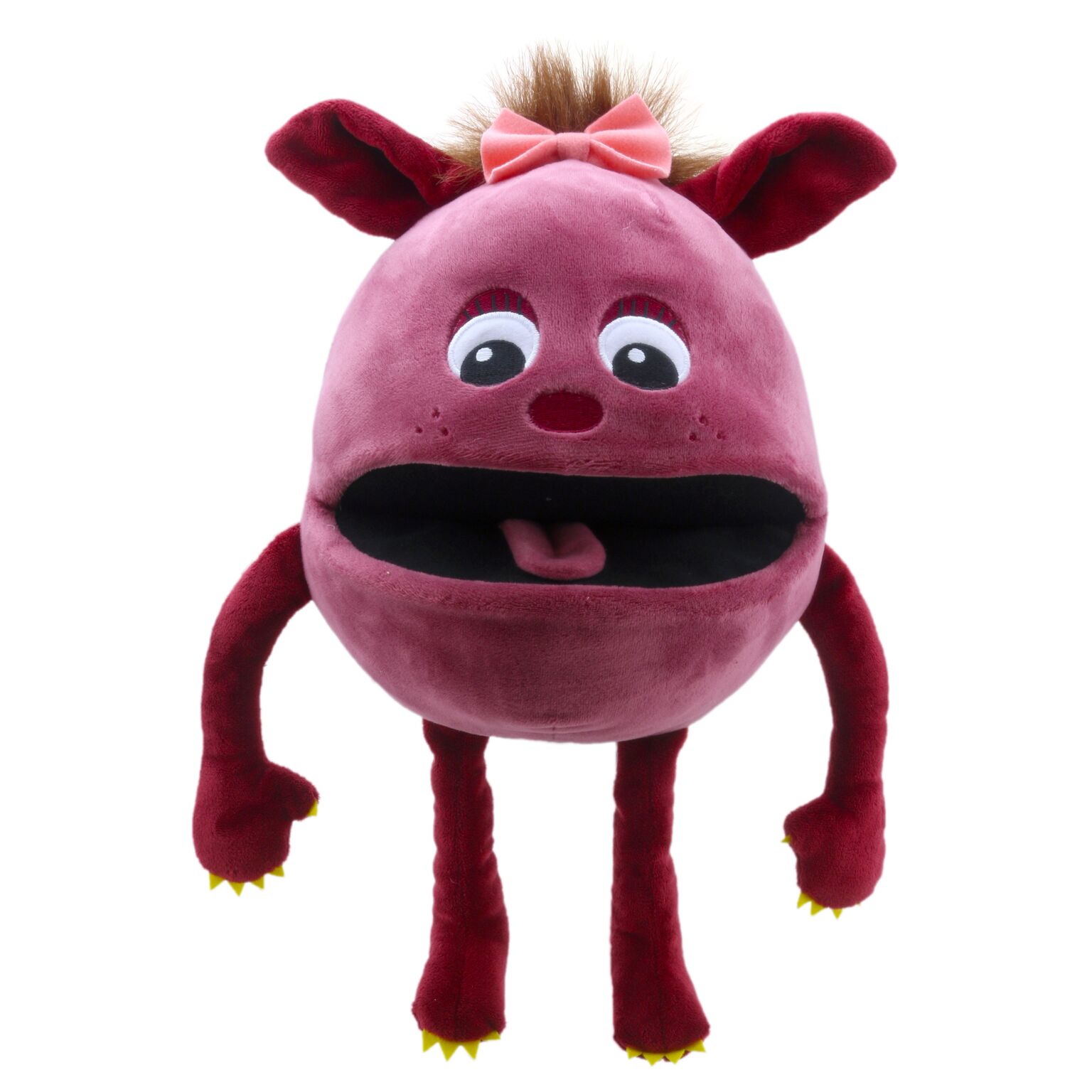 Hand puppet baby monster - raspberry - Puppet Company
