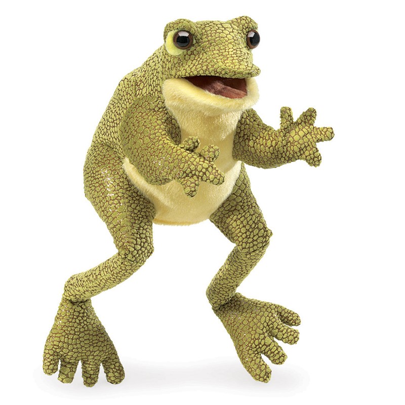 Folkmanis hand puppet funny frog
