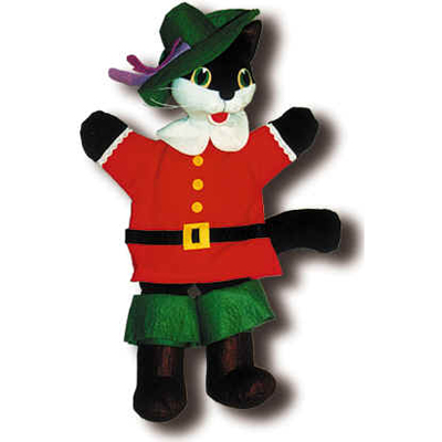 Punch and Judy Hand Puppet Puss in Boots (small) - munabo Punch and Judy Puss in Boots (small) Hand Puppet for Puppet Theatre | munabo