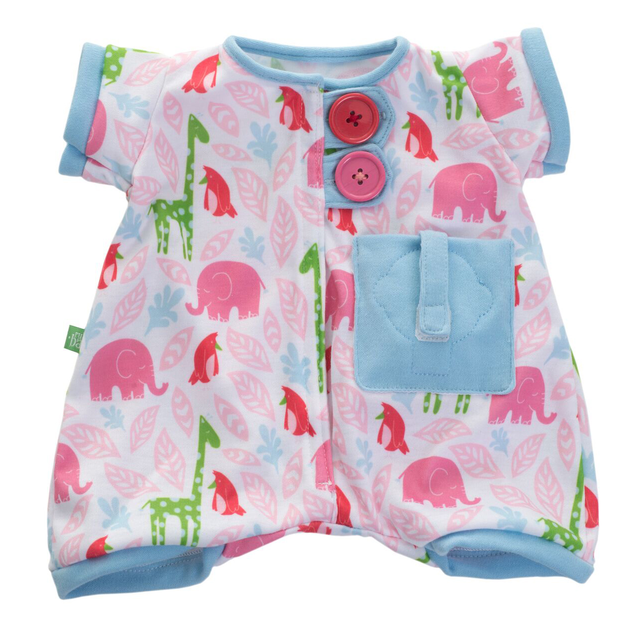 Pocket Friends pyjama, pink for Rubens Babies by Rubens Barn Pocket Friends pyjama, pink for Rubens Babies by Rubens Barn