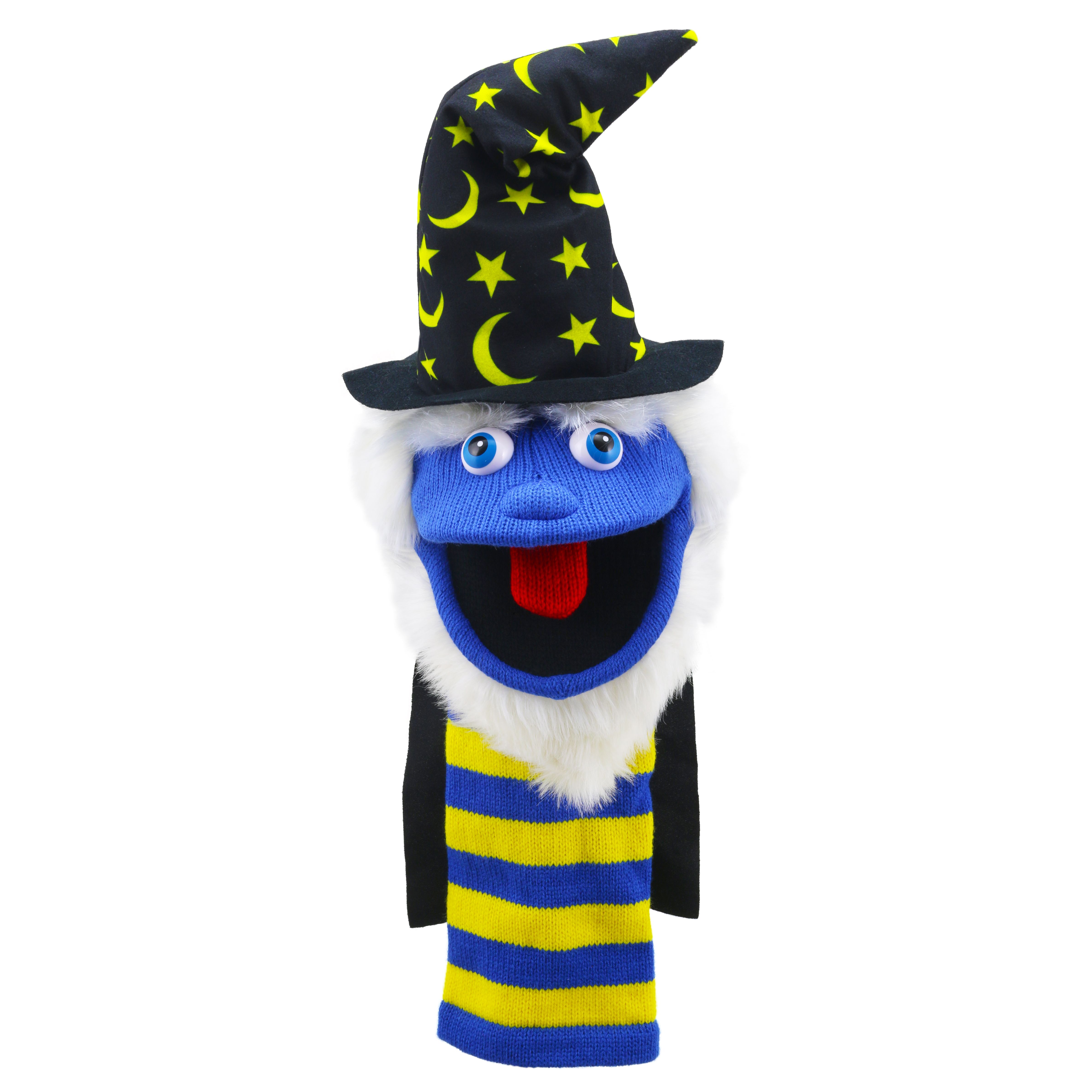 Monster sock hand puppet wizard with sound - Puppet Company