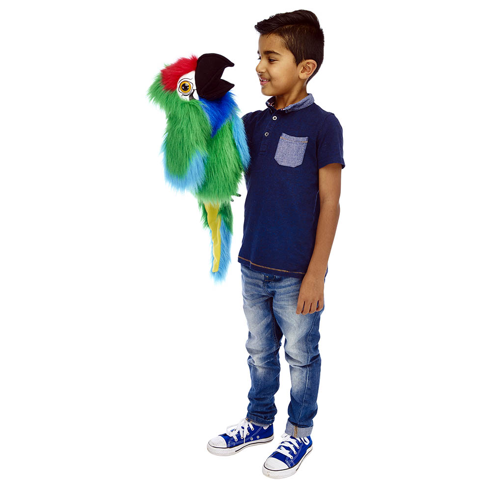 Handpuppe Soldatenara (military macaw) - mit Geräusch - Puppet Company - Produktbild 2