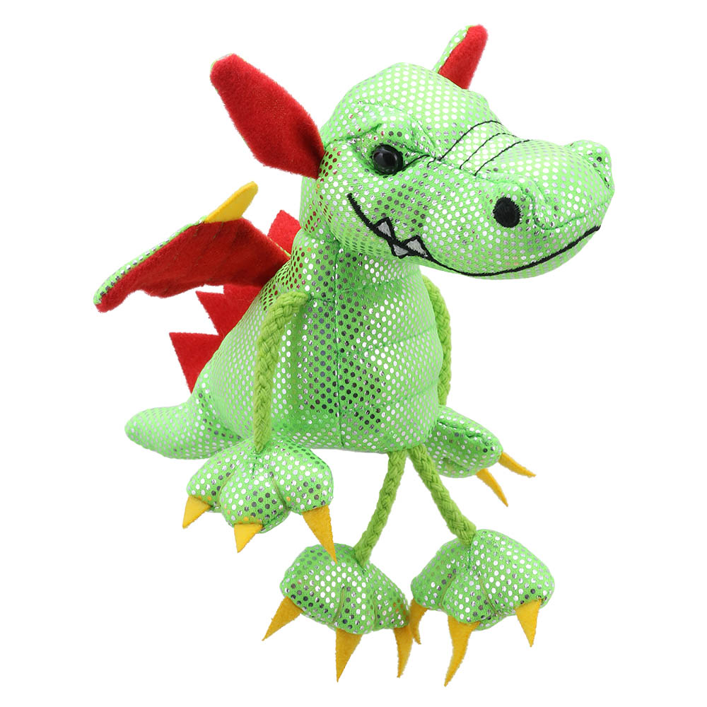 Finger puppet dragon, green - Puppet Company