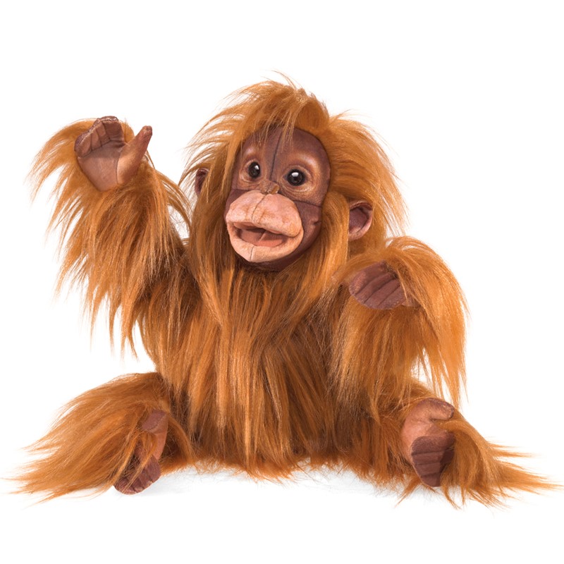 Folkmanis hand puppet baby orangutan
