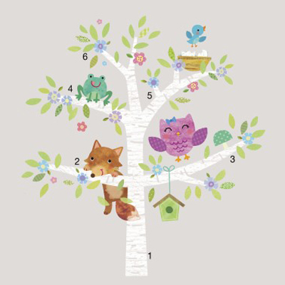 Woodland Baby Birch Tree Giant Wall Decals - RoomMates for KiDS Woodland Baby Birch Tree Giant Wall Decals - RoomMates for KiDS - Produktbild 2