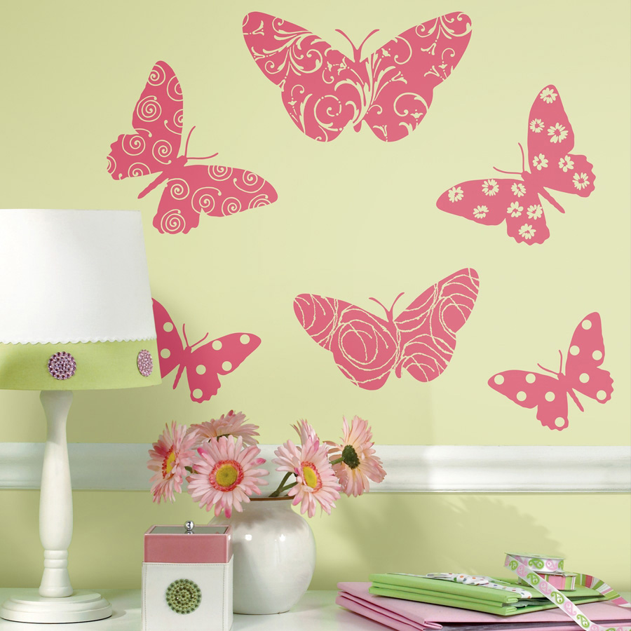 Flocked Butterfly Wandbild - RoomMates Flocked Butterfly Wandbild - RoomMates