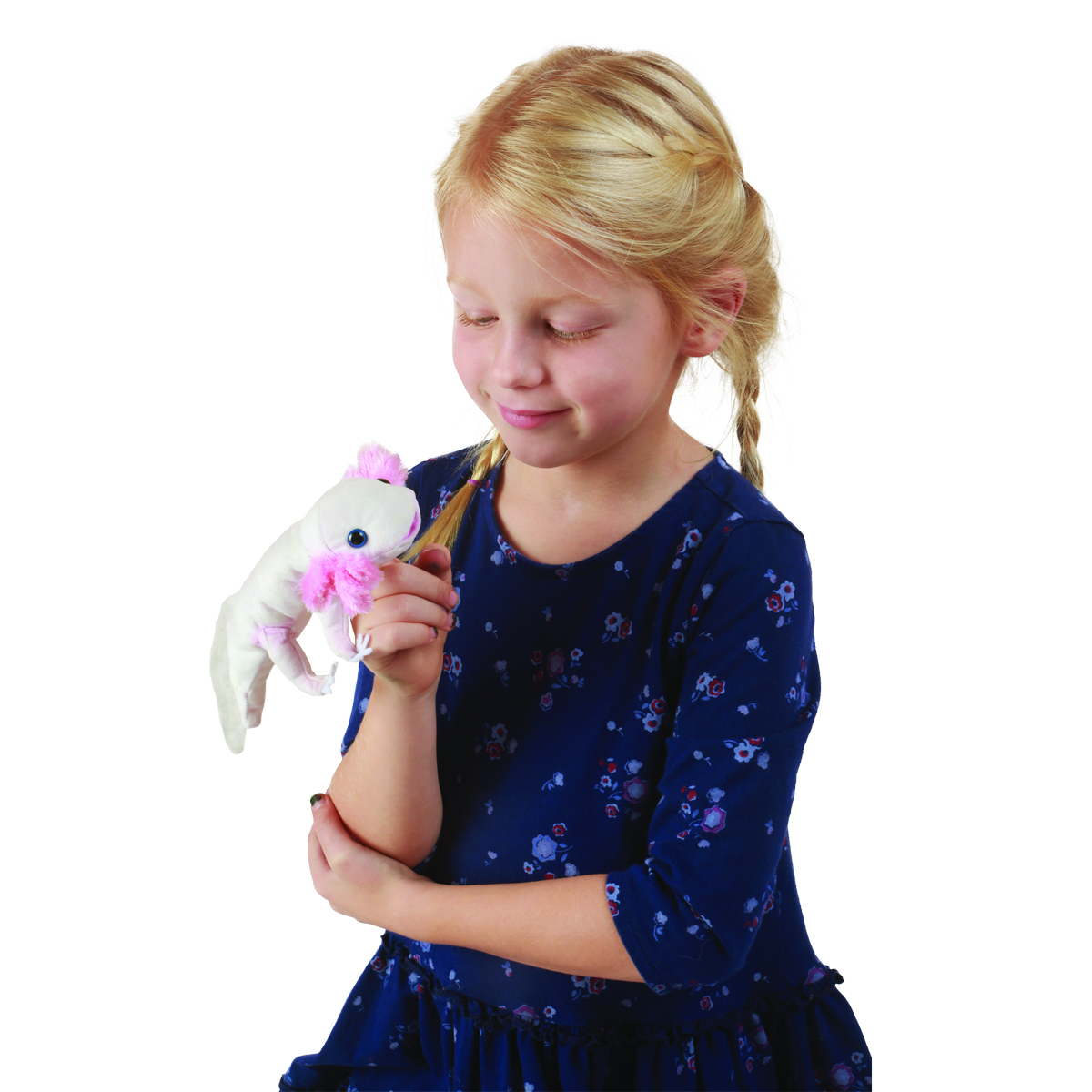 Folkmanis Large Axolotl, White Finger Puppet Folkmanis Large Axolotl, White Finger Puppet - Produktbild 5