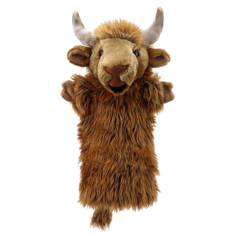 Long sleeved glove puppet highland cow - Puppet Company