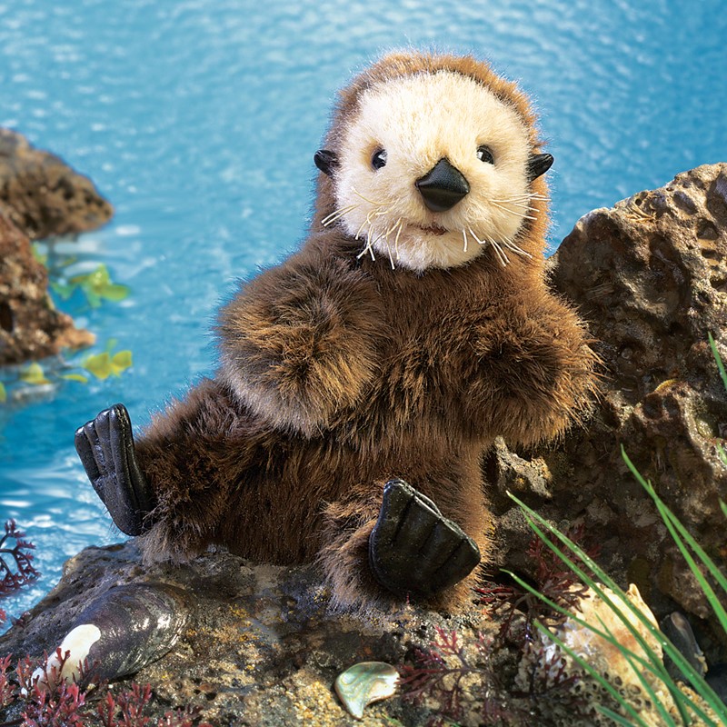 Folkmanis Baby Sea Otter Hand Puppet Folkmanis Baby Sea Otter Hand Puppet - Produktbild 3