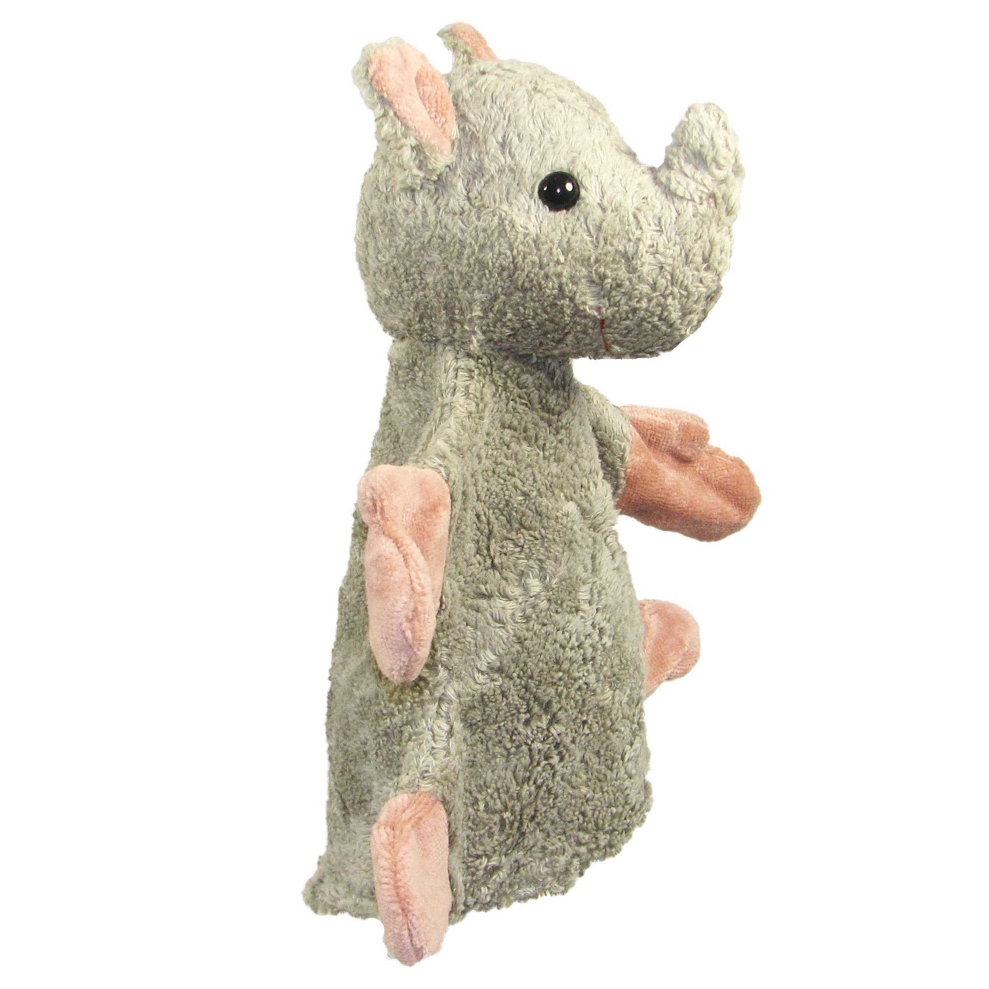 Hand puppet rhino - made of natural material - by Kallisto