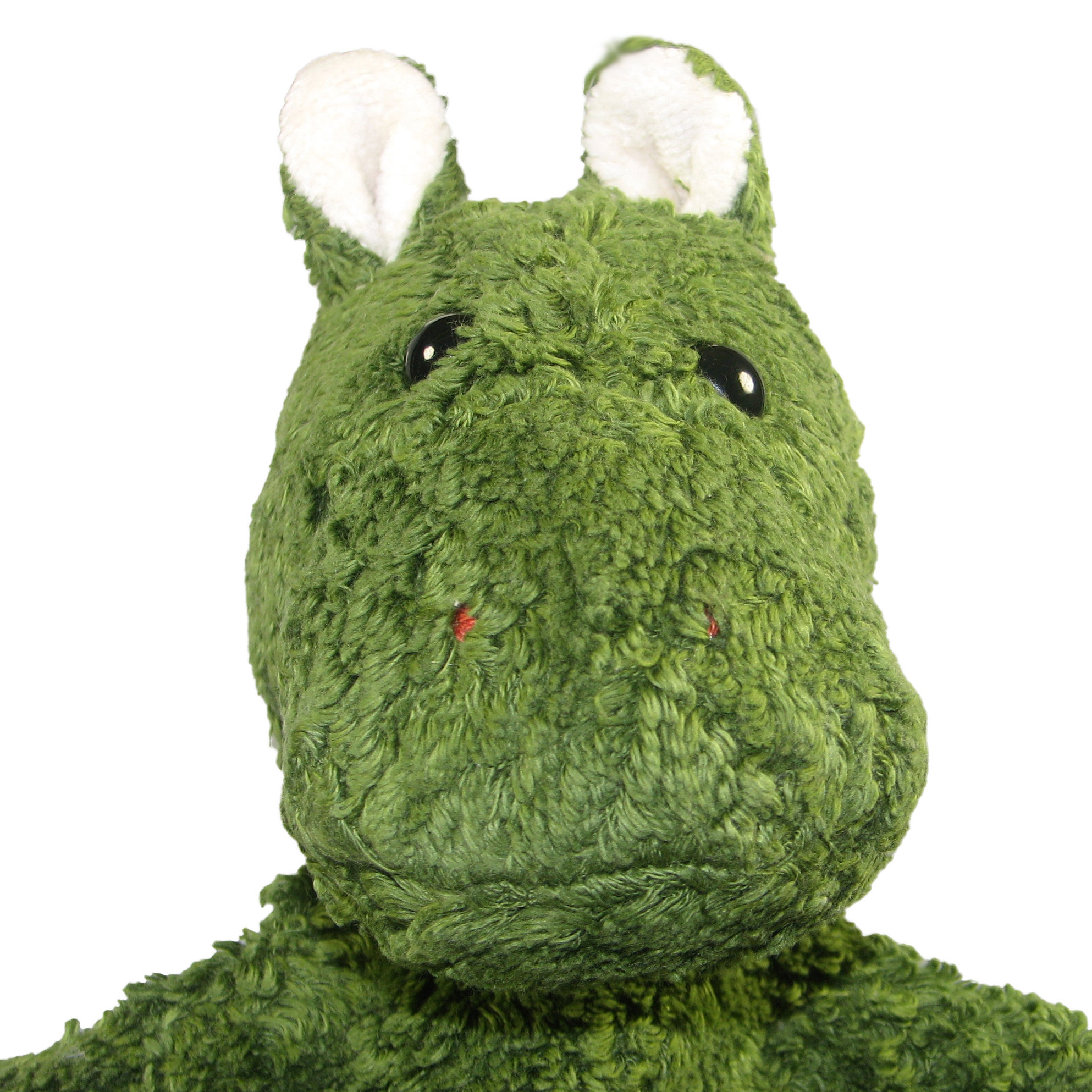 Hand puppet green hippo - made of natural material - by Kallisto