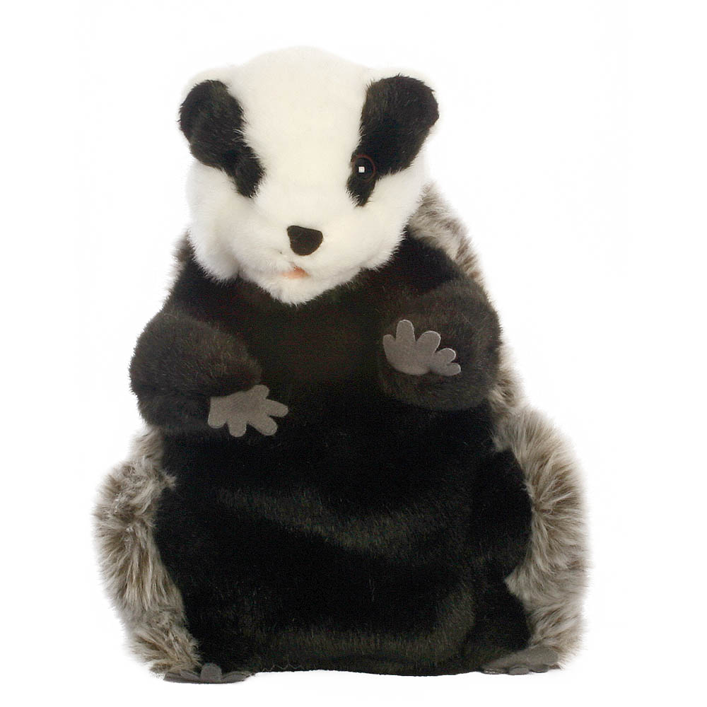 European wildlife hand puppet badger - Puppet Company