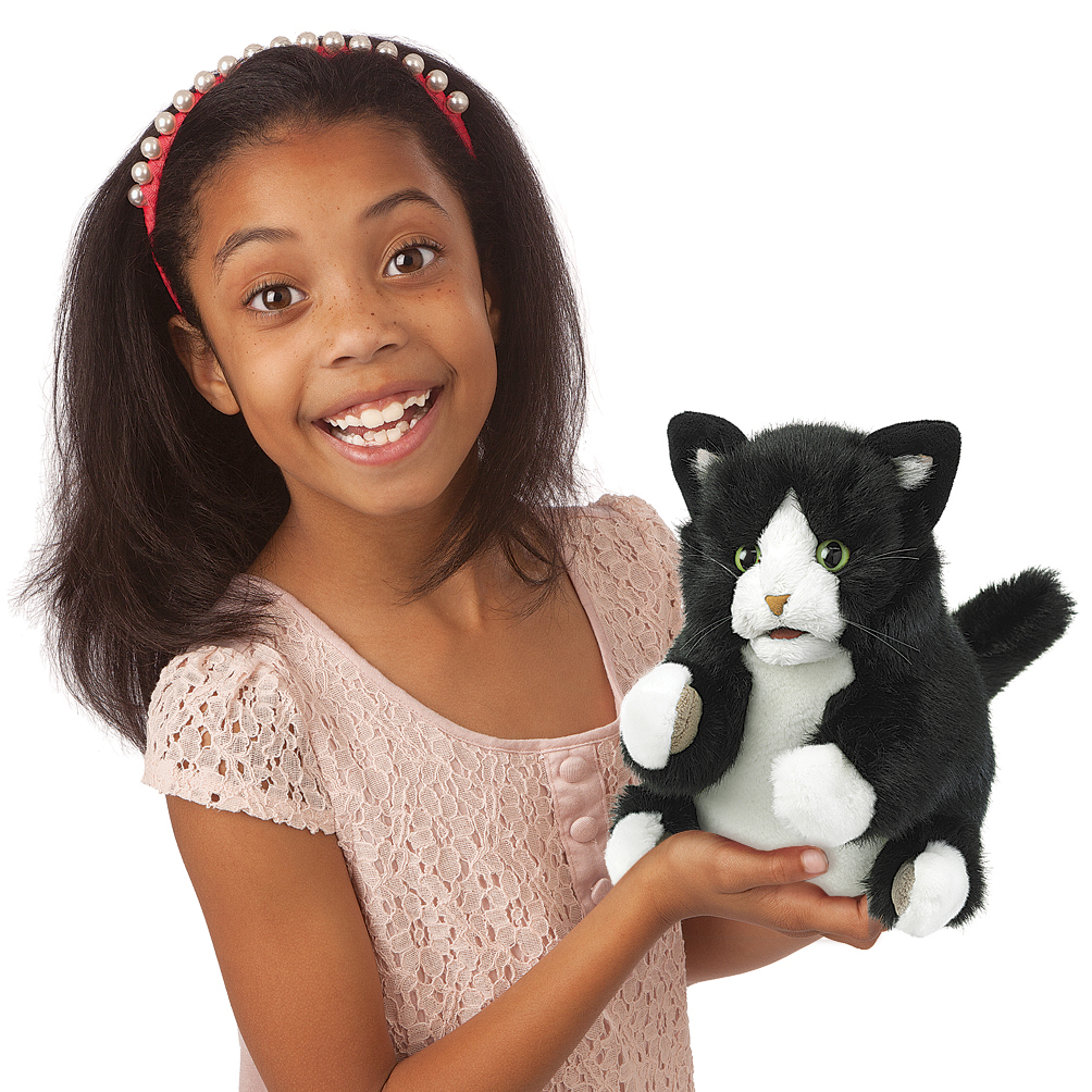 Folkmanis Tuxedo Kitten Hand Puppet Folkmanis Tuxedo Kitten Hand Puppet - Produktbild 4