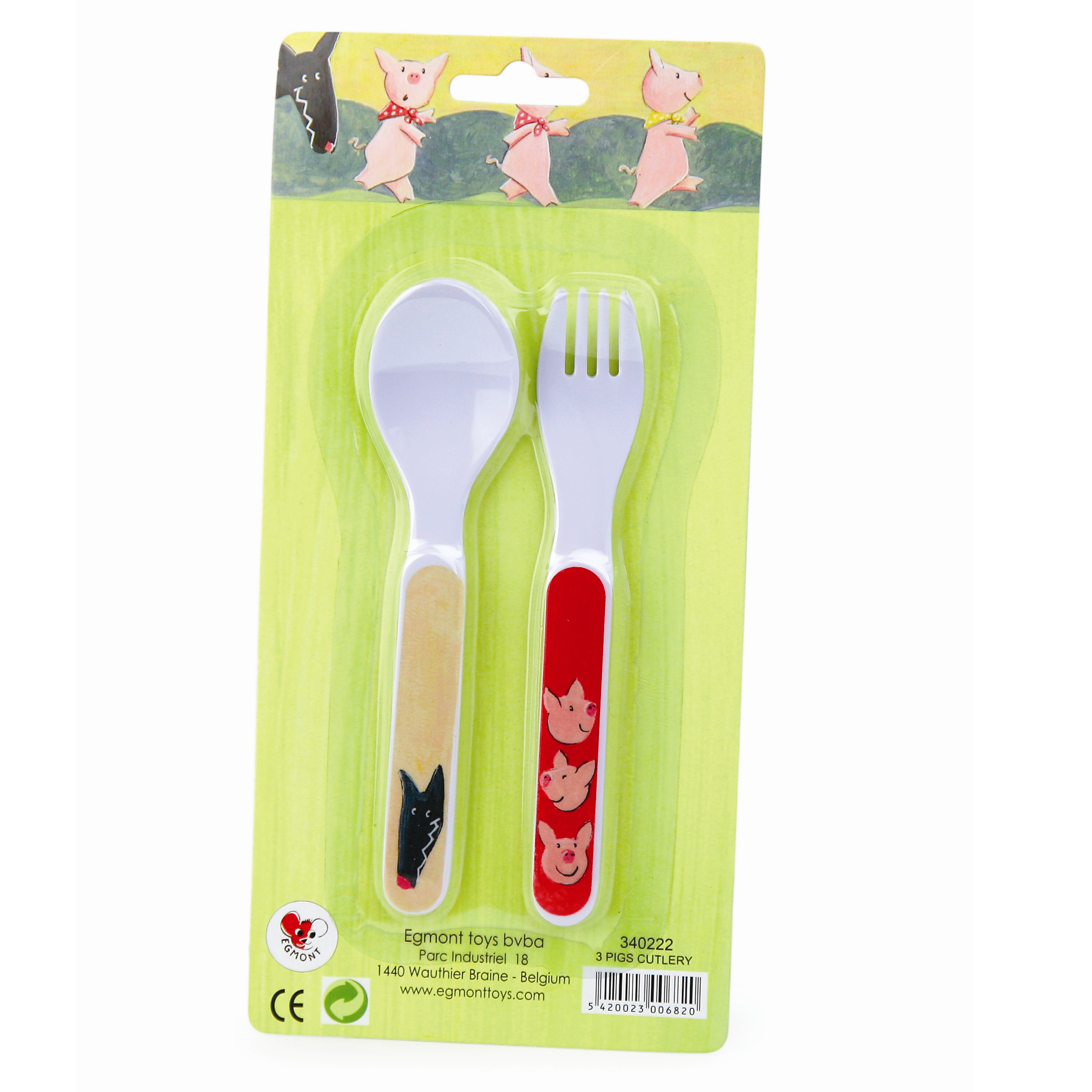 Three little pigs cutlery out of melamine - Egmont Toys