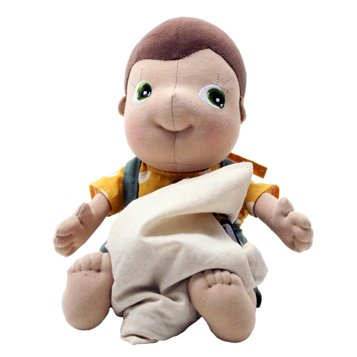 Rubens Tummies doll Fahren with the wheat pouch warming cushion at its belly