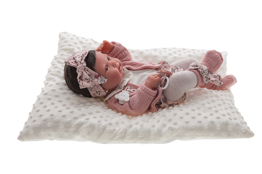 New born baby Doll Pipa with pillow - Antonio Juan