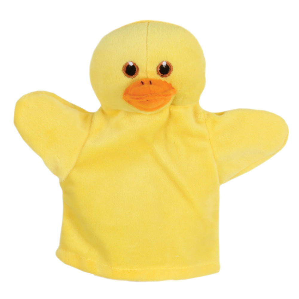 The Puppet Company Baby-Handpuppe Ente, gelbe Handpuppe mit orangefarbenem Schnabel