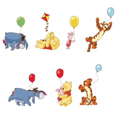 Winnie Pooh appliques a bother free day - Decofun Winnie Pooh appliques a bother free day - Decofun