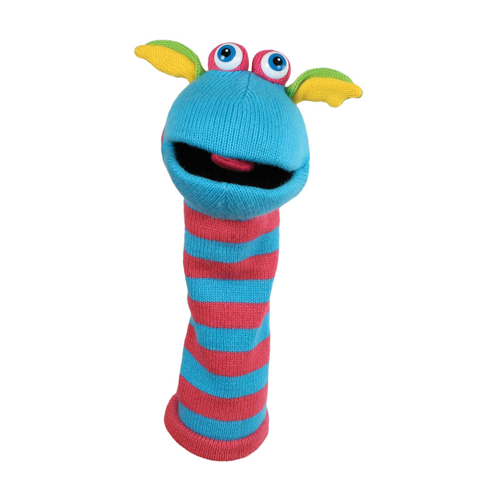 Monster sock hand puppet Scorch with sound - Puppet Company