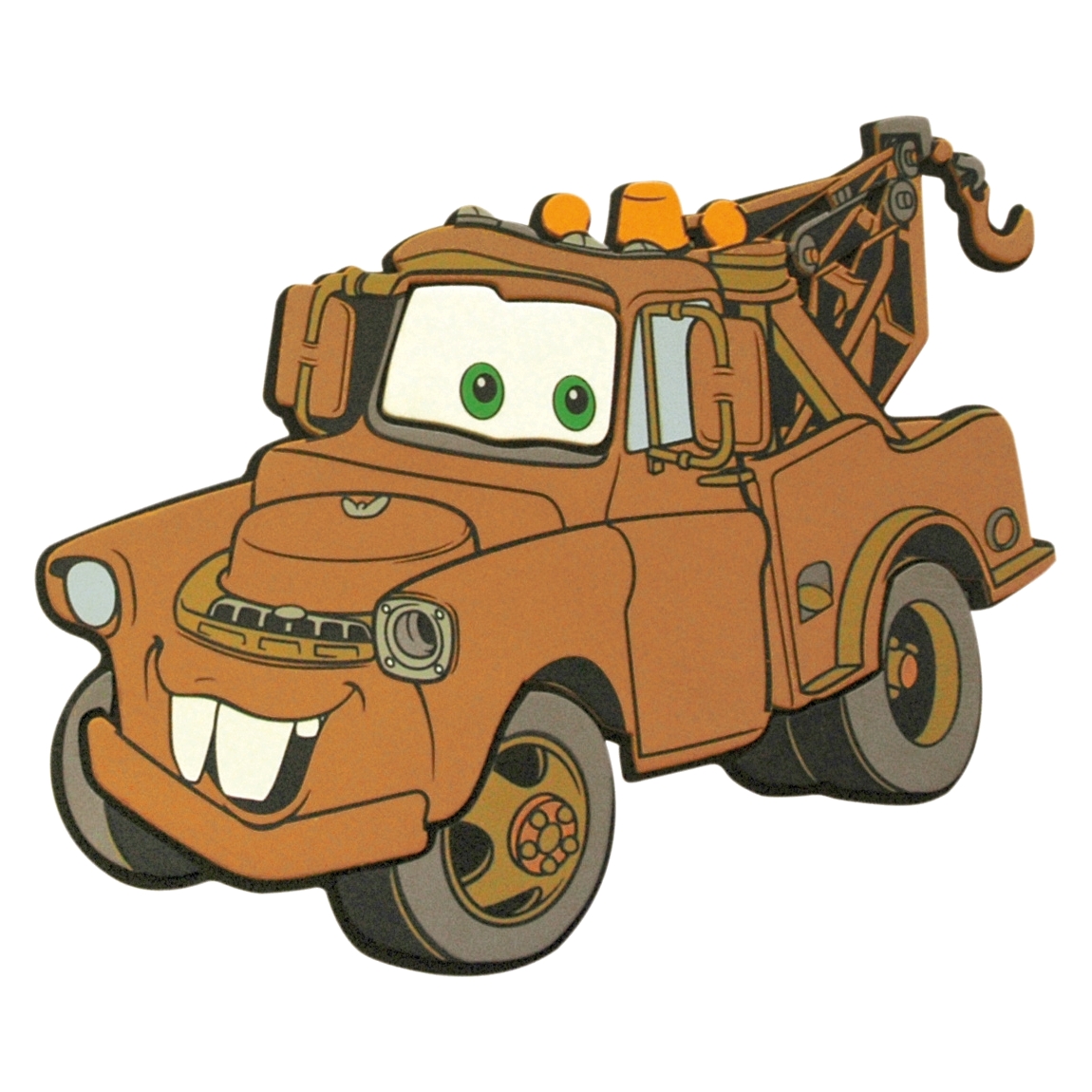 decofun Wanddekoration Pixar Cars, Einzelfigur Hook als brauner Abschleppwagen mit breitem Grinsen