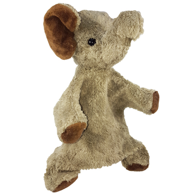 Hand puppet grey elephant - made of natural material - by Kallisto