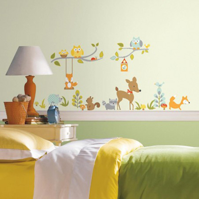 Woodland Fox & Friends Peel and Stick Wall Decals - RoomMates for KiDS