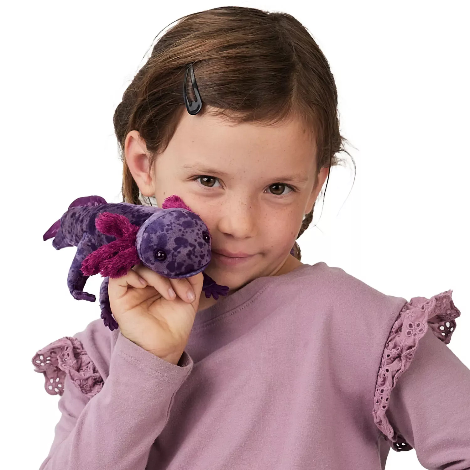 Folkmanis Large Axolotl, Black Finger Puppet Folkmanis Large Axolotl, Black Finger Puppet - Produktbild 4