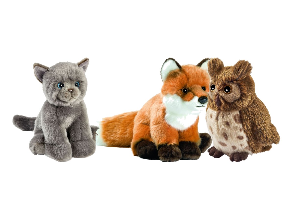 Anima Kuscheltiere Kartäuser Katze, Fuchs und Uhu