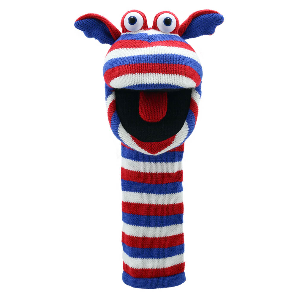 Monster sock hand puppet Jack with sound - Puppet Company