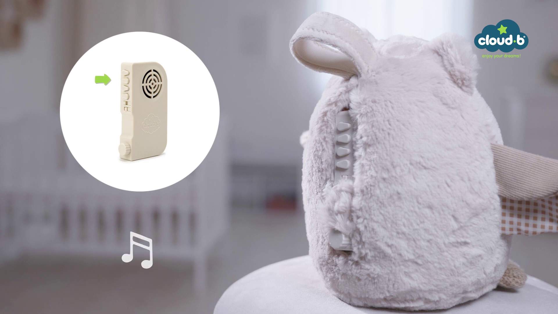 Video 1: Einschlafhilfe Eule - Nighty Night Owl smart sensor von cloud b